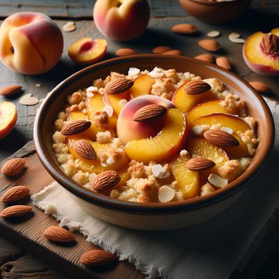 Image of Peach Almond Crisp Simple and Lite