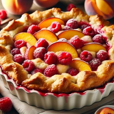 Image of Peach and Raspberry Cobbler