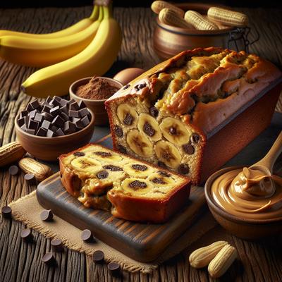 Image of Peanut Butter Chocolate Chips Banana Bread
