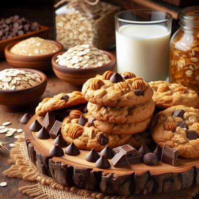Image of Peanut Butter Oat Chocolate Chip Cookies