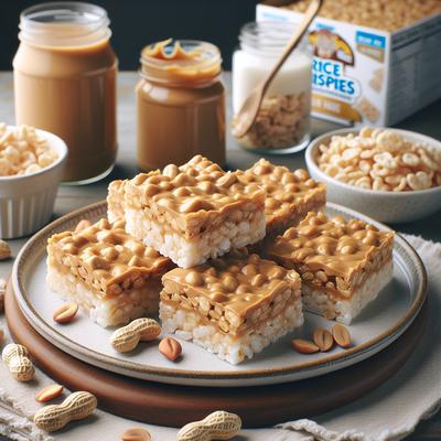 Image of Peanut Butter Rice Krispies Bars No Bake