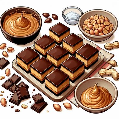 Image of Peanut Butter Squares with Chocolate Frosting