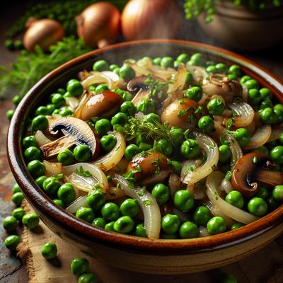 Image of Peas Onions Mushrooms