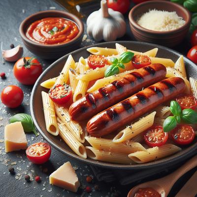Image of Penne with Sausage and Yum Sauce