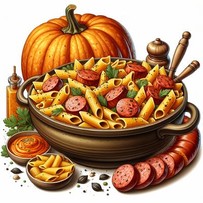 Image of Penne with Sausage in Pumpkin Sauce