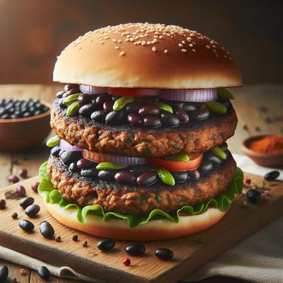 Image of Perfect Black Bean and Tvp Burgers
