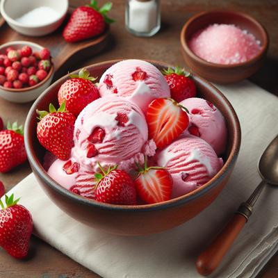 Image of Perfect No Cook Strawberry Ice Cream