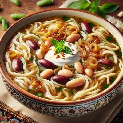 Image of Persian Noodle and Bean Soup Aash E Reshteh