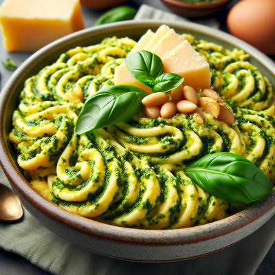 Image of Pesto Rippled Scrambled Eggs