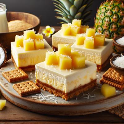 Image of Pina Colada Cheesecake Bars