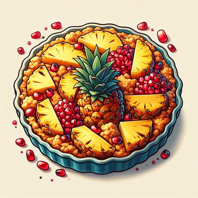 Image of Pineapple and Pomegranate Crumble