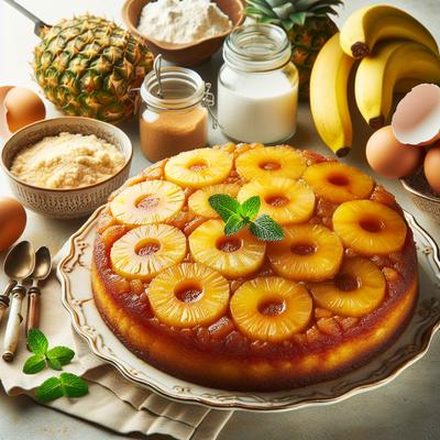 Image of Pineapple Banana Upside Down Cake
