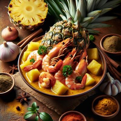 Image of Pineapple Curry with Jumbo Shrimps