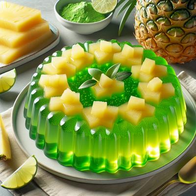 Image of Pineapple Lime Jell O Mold