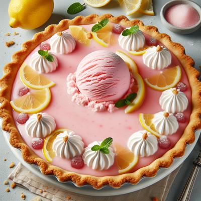 Image of Pink Lemonade Ice Cream Pie with Variations