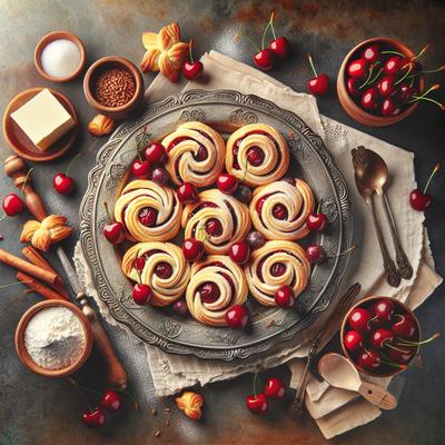 Image of Pinwheel Cherry Biscuits