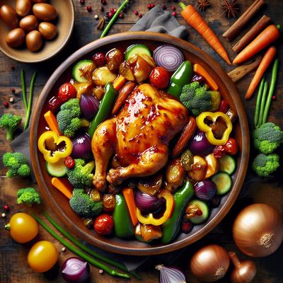 Image of Plum Spiced Chicken Vegetables