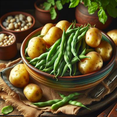 Image of Pole Beans and New Potatoes