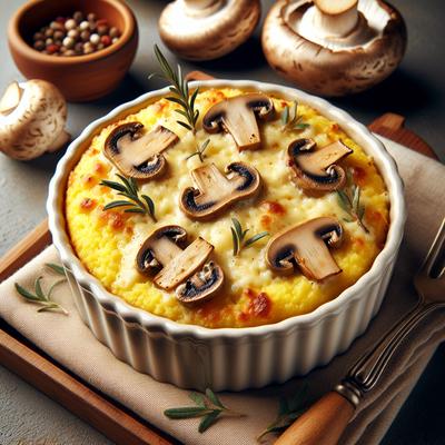 Image of Polenta Gratin with Mushrooms and Fontina