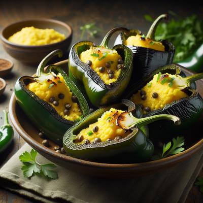 Image of Polenta Stuffed Poblano Peppers