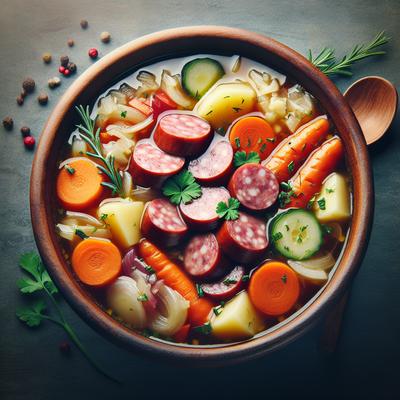 Image of Polish Sausage Kielbasa Soup