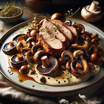 Image of Pork Aux Champignons French Pork with Mushrooms