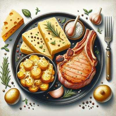 Image of Pork Chops and Cheesy Potatoes