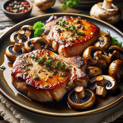 Image of Pork Chops and Mushrooms