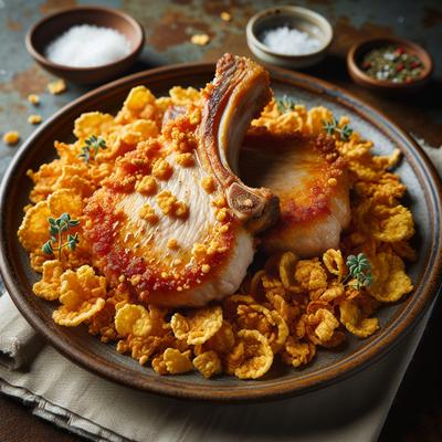 Image of Pork Chops in Corn Flake Crumbs