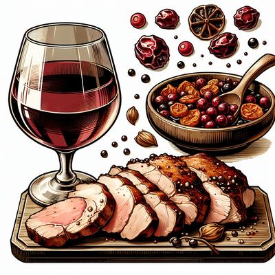 Image of Pork Fillet with Fortified Wine and Dried Cranberries