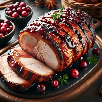 Image of Pork Loin Roast with Cranberry Glaze Super Delicious