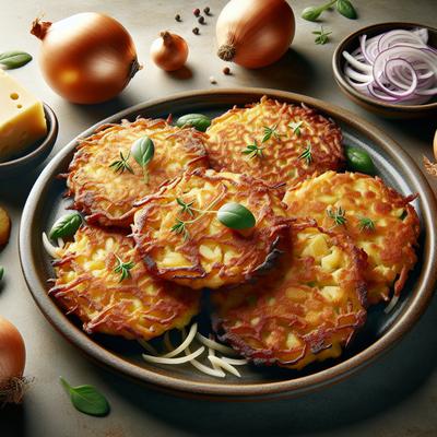 Image of Potato and Cheese Latkes Potato and Cheese Pancakes