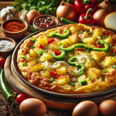Image of Potato and Vegetable Omelet Bulgarian Style