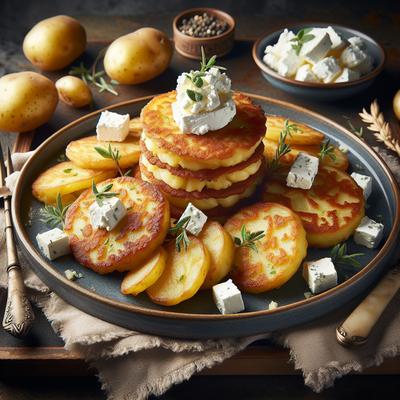 Image of Potato Cakes with Goat Cheese Petites Galettes De Pommes De