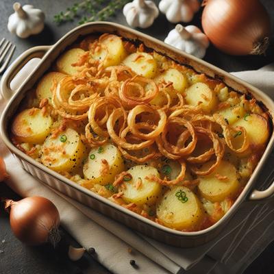 Image of Potato Casserole with Fried Onions