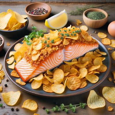Image of Potato Chip Crusted Salmon