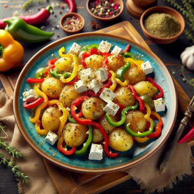 Image of Potatoes Feta Cheese and Peppers Delight
