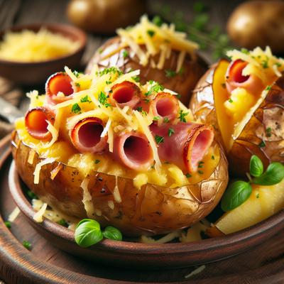 Image of Potatoes Stuffed with Ham and Gruyere