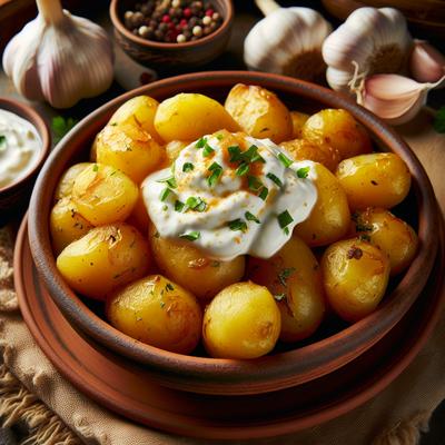 Image of Potatoes with Garlic Yogurt