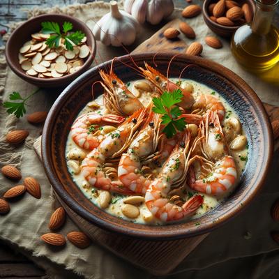 Image of Prawns with Almond Sauce
