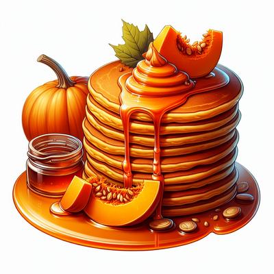 Image of Pumpkin Pancakes with Pumpkin Maple Sauce