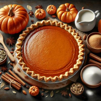 Image of Pumpkin Pie Made from a Real Pumpkin
