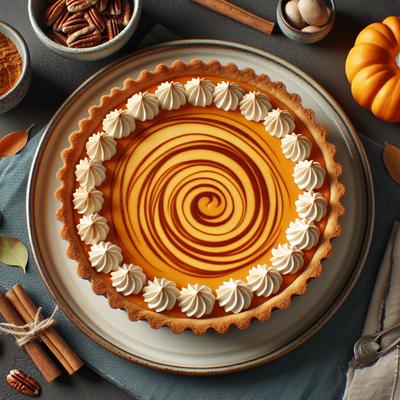 Image of Pumpkin Swirl Cheesecake Tart