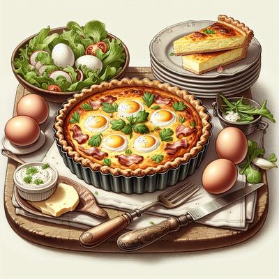 Image of Quiche Lorraine W Simple Salad Emeril Lagasse