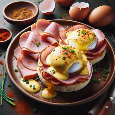 Image of Quick California Style Ham and Eggs Benedict
