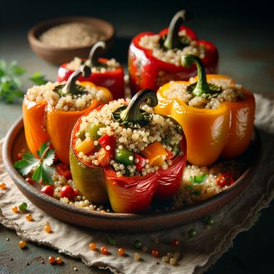 Image of Quinoa or Rice Stuffed Peppers