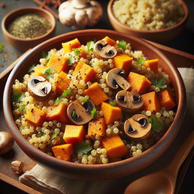 Image of Quinoa with Sweet Potato and Mushrooms