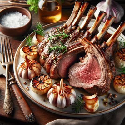 Image of Rack of Spring Lamb with Roasted Garlic