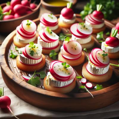 Image of Radish and Goat Cheese Canapes