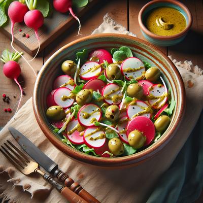Image of Radish Olive Salad with Mustard Vinaigrette